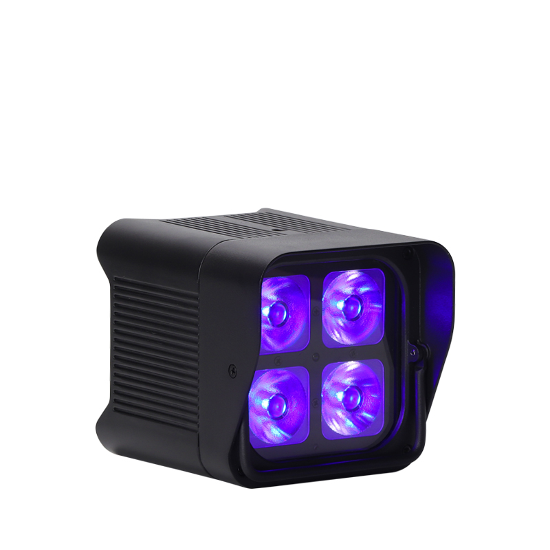 Outdoor Waterproof 4x20w rgbwa uv 6in1 Battery Powered Wifi App Remote DMX Wireless LED Uplight